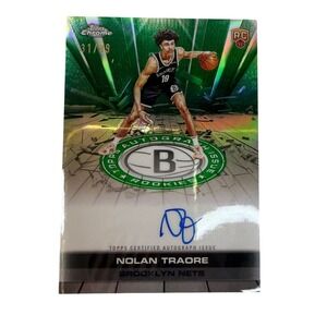 2025-26 Topps Chrome Nolan Traore Rookie Auto Nets Green Refractor 31/99‎